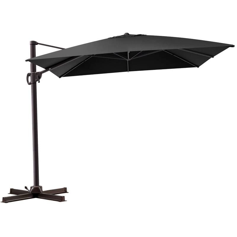 Outdoor Patio Umbrella 9 FT x 11 FT Cantilever-Offset Umbrella with No Base - Black