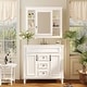 preview thumbnail 39 of 143, 36'' Bathroom Vanity with Top Sink, Freestanding Vanity Set with Mirror Cabinet