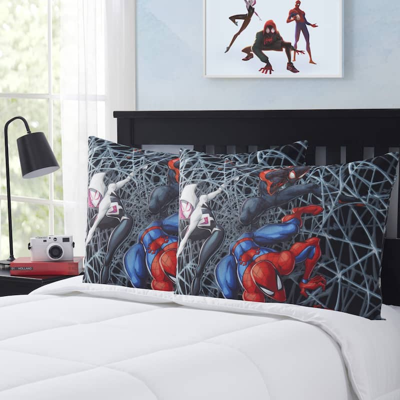 Spiderman Spidey Friends Reversible 20" x 26" Bed Pillow 2 Pack