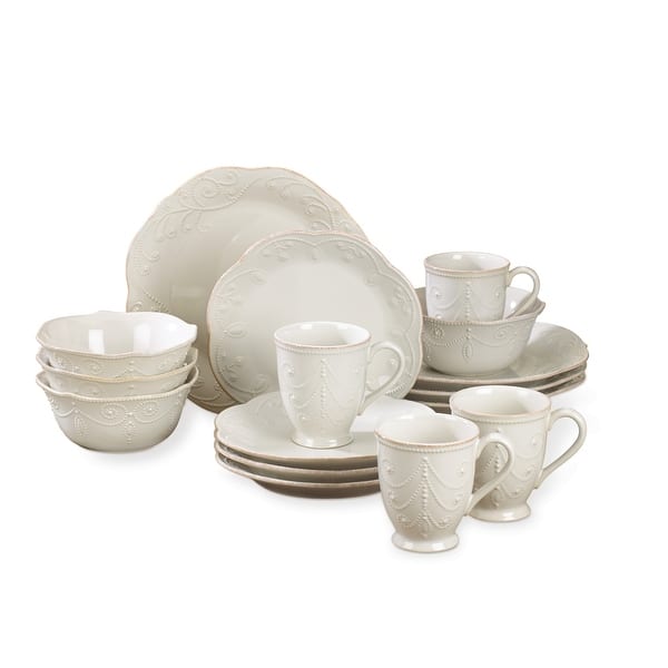 Lenox French Perle White 16-Piece Dinnerware Set