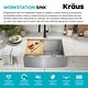 preview thumbnail 46 of 100, KRAUS Kore Workstation Farmhouse Apron Stainless Steel Kitchen Sink