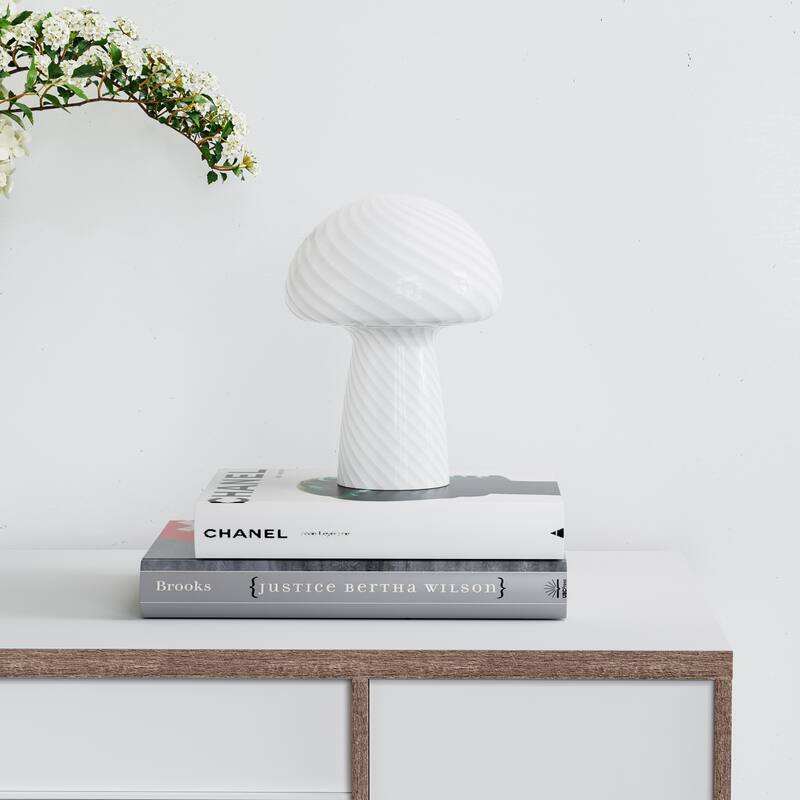Modern Glass Mushroom Bedside Table Lamps