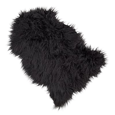 Soft Faux Mongolian Fur Rug - 24"x35"