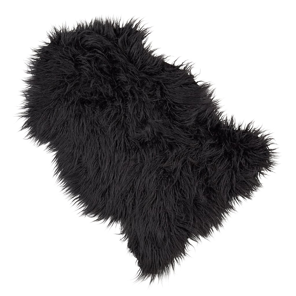 Soft Faux Mongolian Fur Rug - 24"x35"