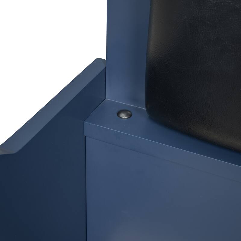 Blue Twin Size Race Car Platform Bed with LED Backrest