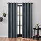 preview thumbnail 10 of 22, Umbra Ottoman Textured Solid 100% Blackout Grommet Curtain Panel 84x50 - Slate