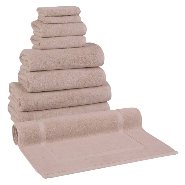 Classic Turkish Cotton Oversized 9-piece Towel Set