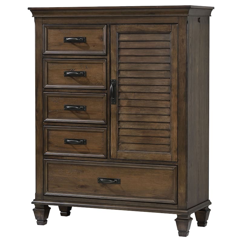 Franco Farmhouse Wood 5-drawer Door Chest