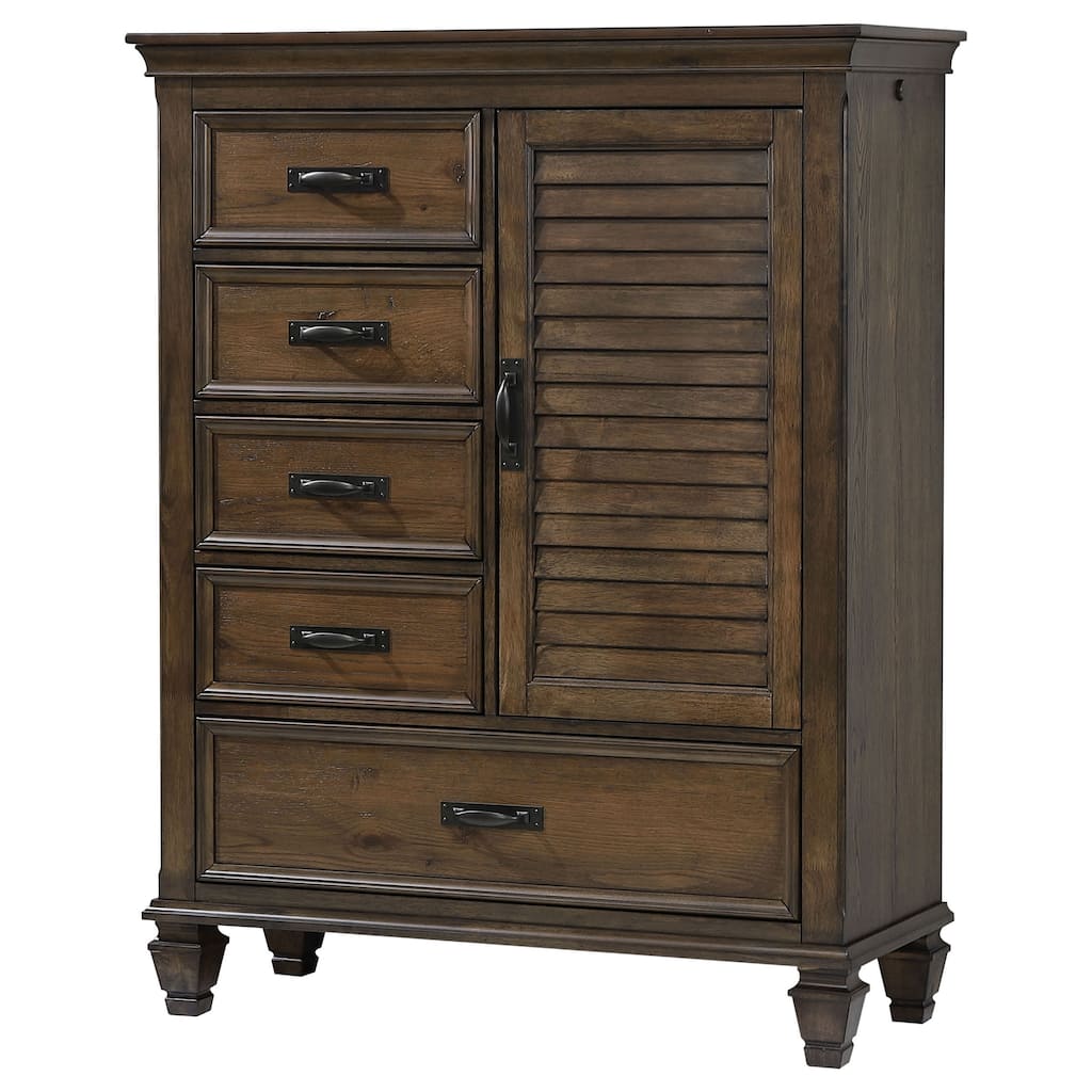 Franco Farmhouse Wood 5-drawer Door Chest