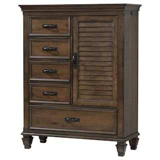 Franco Farmhouse Wood 5-drawer Door Chest