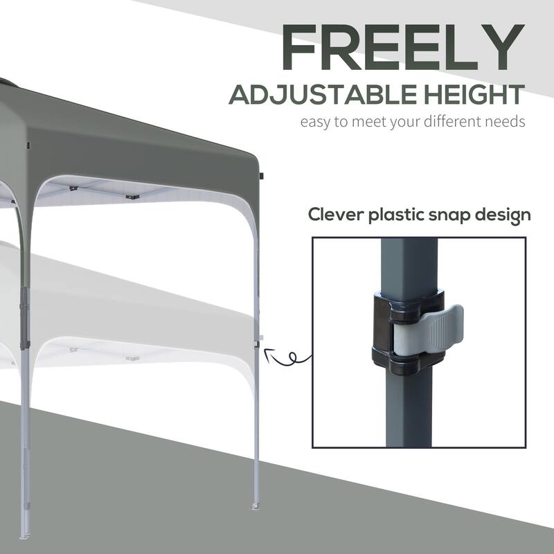 Outsunny Pop Up Gazebo, Foldable Canopy Tent with Carry Bag with Wheels and 4 Leg Weight Bags for Outdoor Garden Patio Party