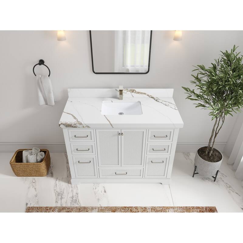 Willow Collections 48 in. W x 22 in. D Alys Single Sink Bathroom Vanity with Countertop