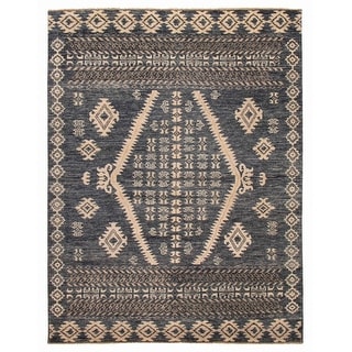 ECARPETGALLERY Hand-knotted Jules Serapi Navy Wool Rug - 9'2 x 11'10