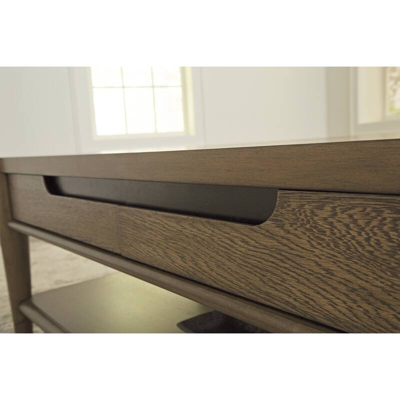 Signature Design by Ashley Roanhowe Brown Coffee Table - 50"W x 26"D x 19"H