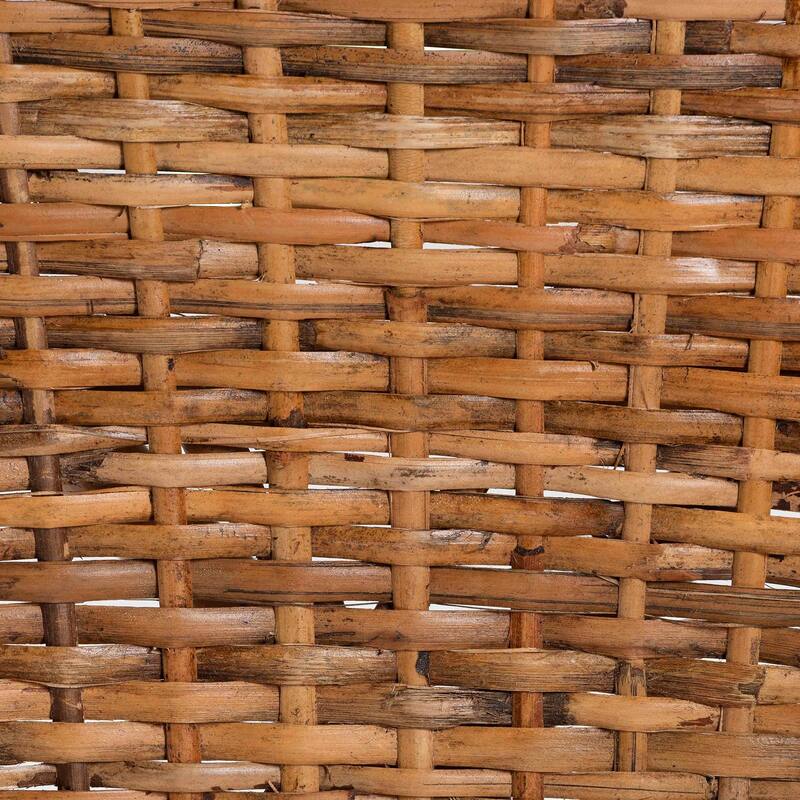 Tara Natural Rattan Dining Chair - Handwoven Wicker Armchair with Curved Backrest, Boho Coastal Seating