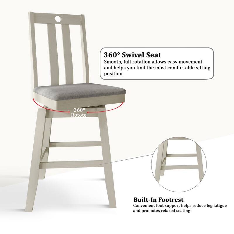 CraftPorch Mid Century Swivel Counter Dining Set