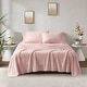 preview thumbnail 1 of 9, Madison Park Micro Fleece Bed Sheet Set Cal King - Blush