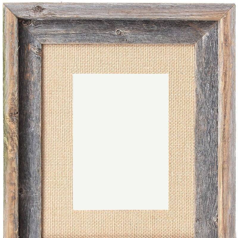HomeRoots 11" x 14" Brown Solid Wood Hanging Picture Frame