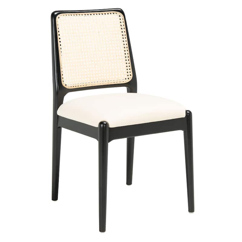 SAFAVIEH Sylva Rattan Cushion Dining Chair (Set of 2) - 19" W x 17.5" L x 32" H - 19Wx18Dx32H