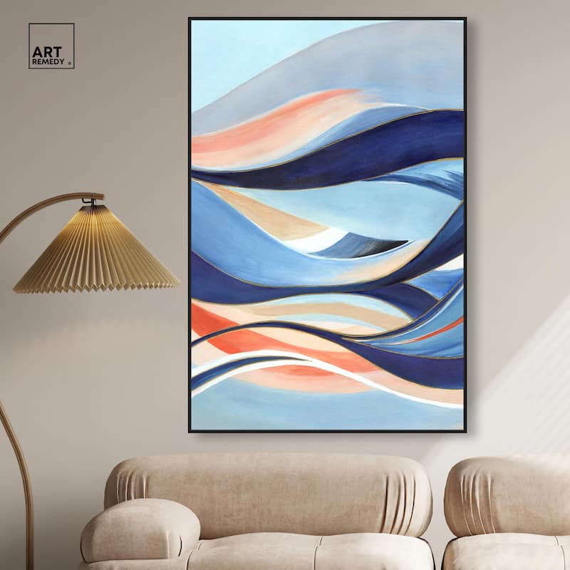 Glowing Blue I Canvas by Art Remedy