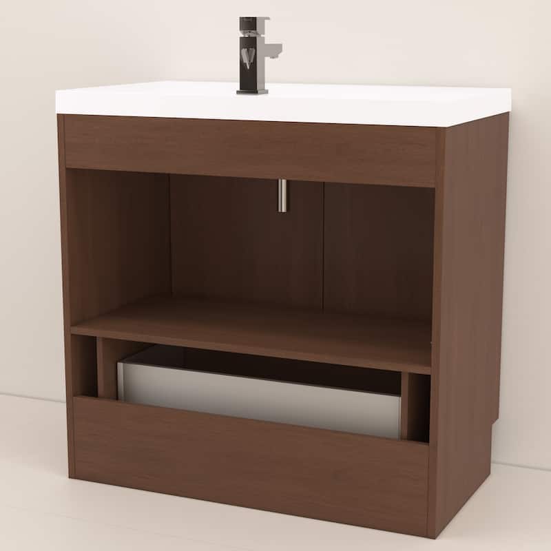 Milano 36" Freestanding Bathroom Vanity with Reinforced Acrylic Sink