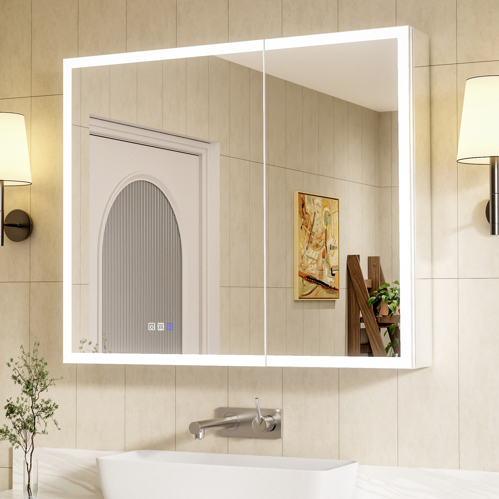 24 in. W x 30 in. H Rectangular Medicine Cabinet with Mirror - 24*30