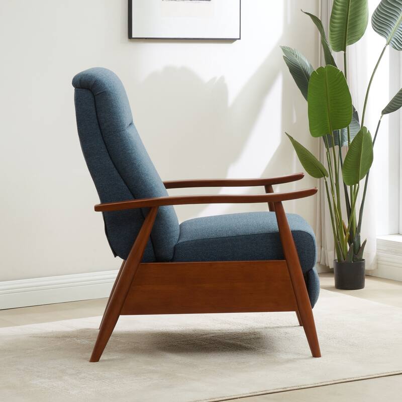 Taylor Wood Arm Push Back Recliner in Performance Fabric by Greyson Living