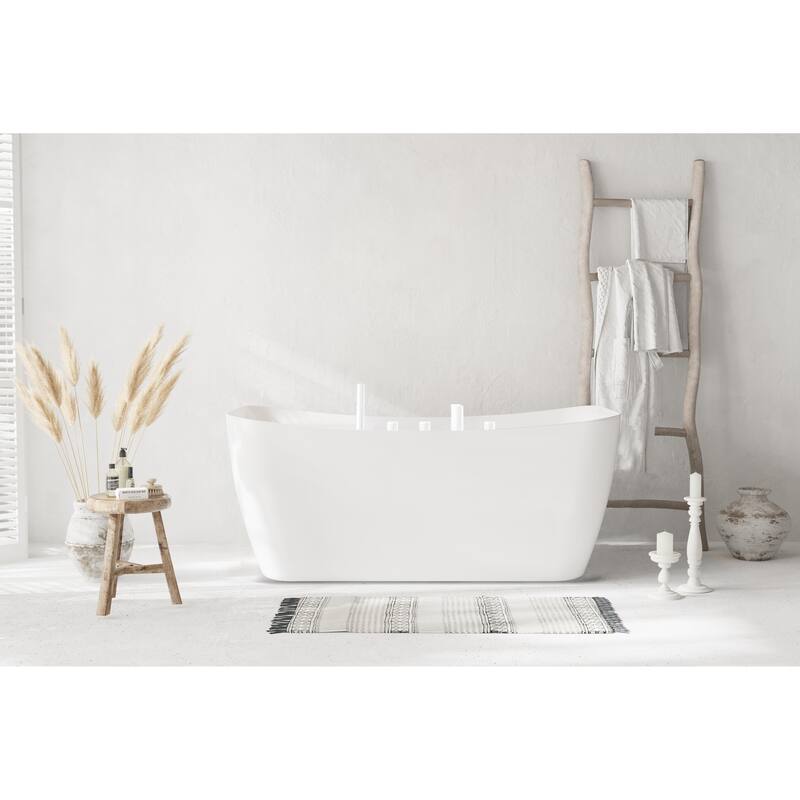 Haley Soaking Bathtub in Glossy White