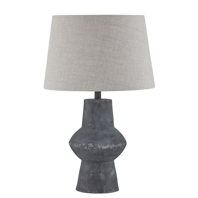 Portland 26" Table Lamp with Linen Shade, Dark Gray (Set of 2)