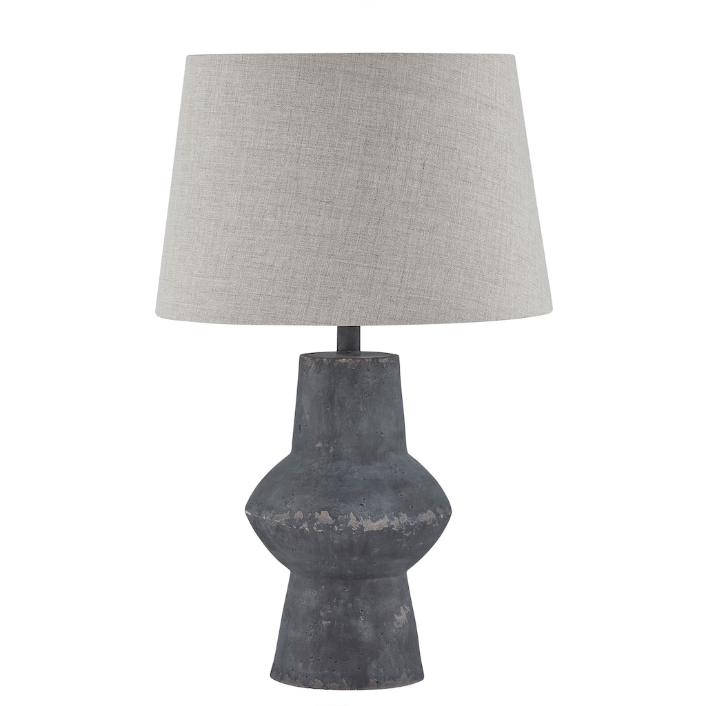 Portland 26" Table Lamp with Linen Shade, Dark Gray (Set of 2)