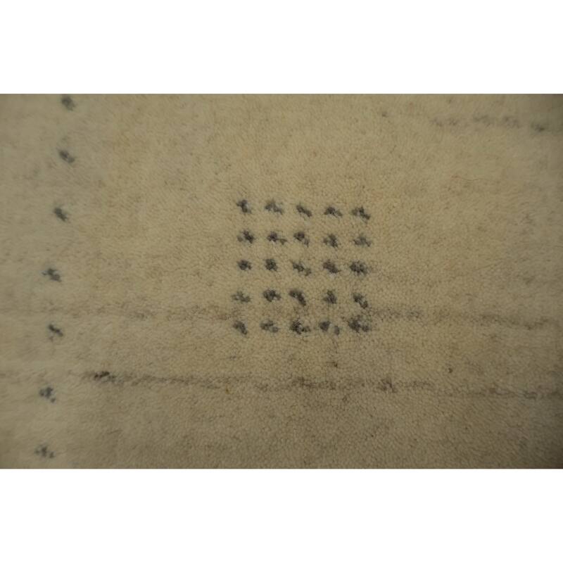 Hand Knotted Oriental 100% Wool Carpet Tribal Tribal Beige & Ivories Gabbeh Area Rug - 5' 3'' X 3' 3''