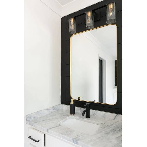 Highland Gold Rounded Corner Vanity Mirror 24" x 36" Overstock 34444877