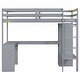 preview thumbnail 6 of 13, Twin Size Loft Bed with L-shaped Desk,Wardrobe and Storage Shelves