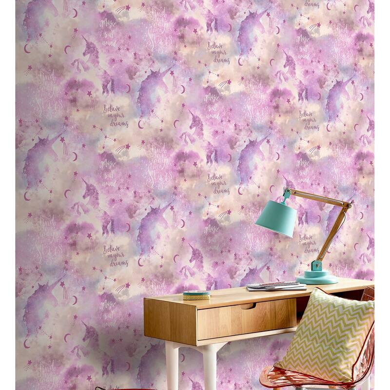 Arthouse Xena Pink Galaxy Unicorn Wallpaper