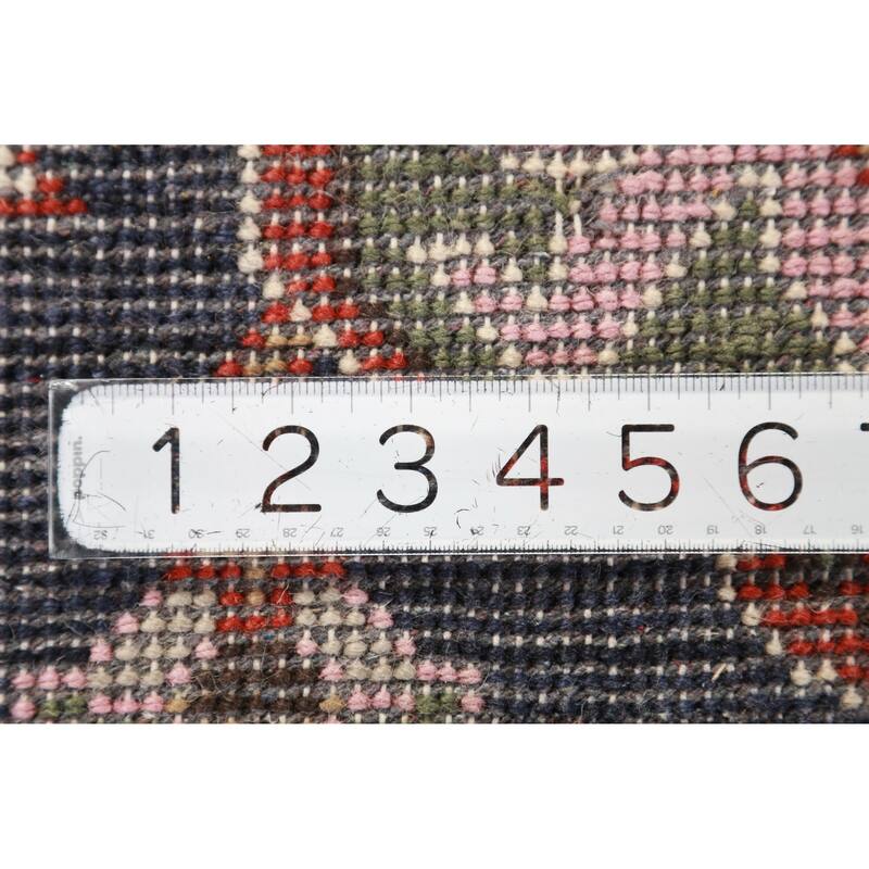 Geometric Heriz Serapi Oriental Area Rug Handmade Orange Wool Carpet - 8'11" x 12'0"