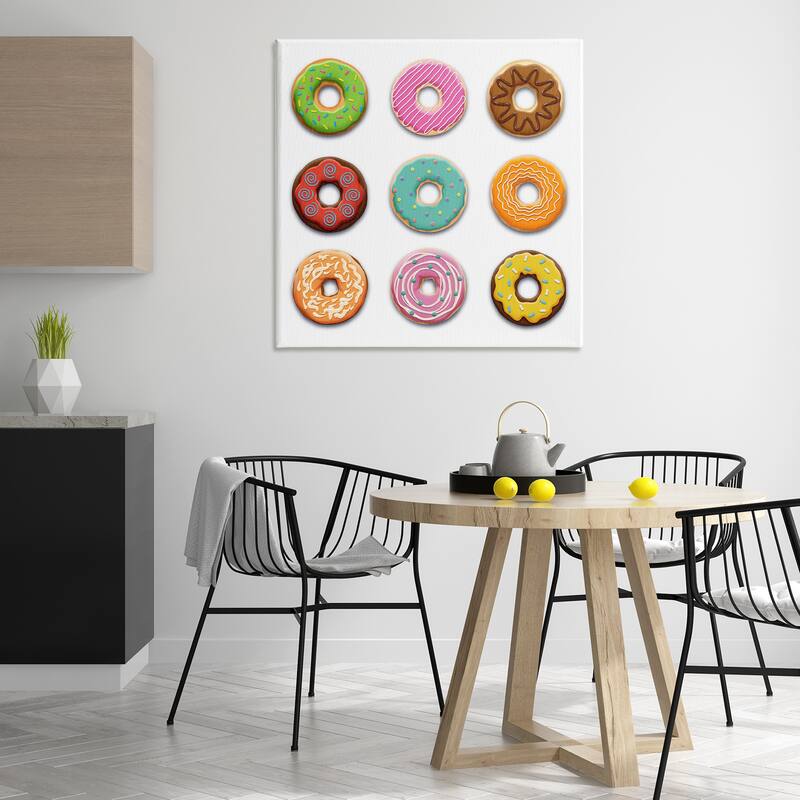Stupell Delicious Various Donuts Canvas Wall Art Design By Marcus Prime