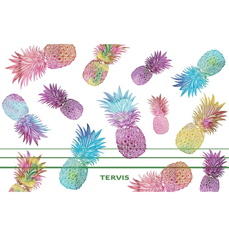 Tervis Traveler Watercolor Pineapples Triple Walled Insulated Travel Tumbler, Stainless Steel