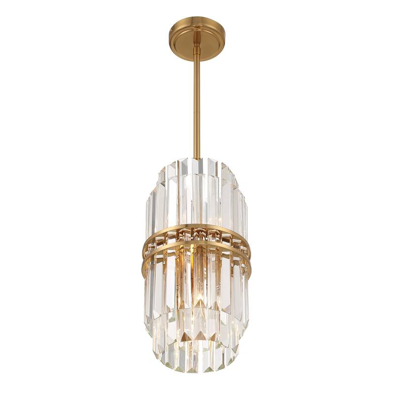 Hayes 4 Light Aged Brass Pendant