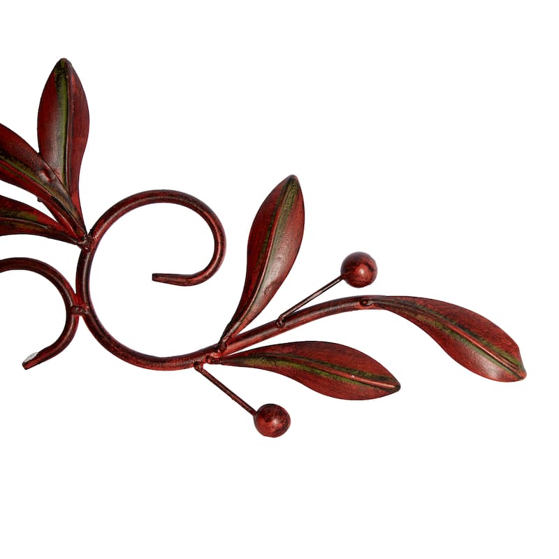 Brown Metal Leaf Wall Decor