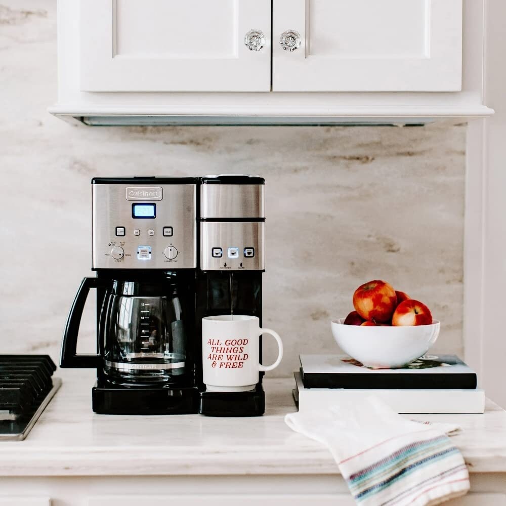 Single Serve + 12 Cup Coffee Maker, Offers 3-Sizes: 6-Ounces, 8-Ounces and  10-Ounces - Bed Bath & Beyond - 37356967