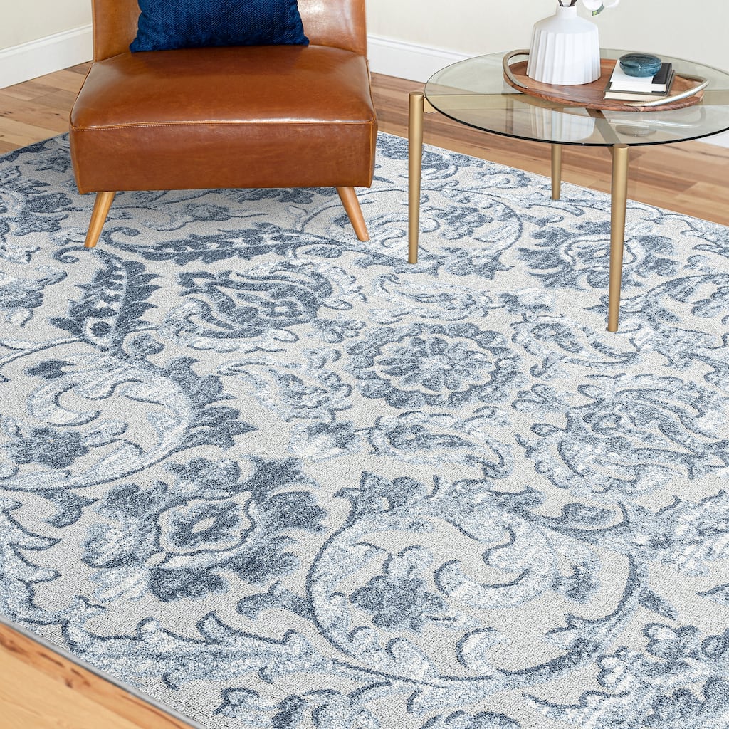 Mayson Farmhouse Floral Indoor Area Rug