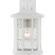 preview thumbnail 2 of 1, Stonington 1-Light Outdoor Wall Lantern in Matte White