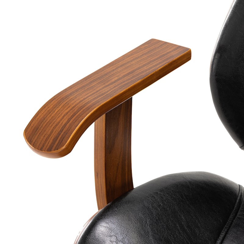 Glitzhome Modern Ergonomic Faux Leather Gaslift Adjustable Swivel Office Task Chair