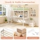 preview thumbnail 7 of 8, Costway Twin Size Loft Bed with Desk & Shelves Safety Guardrails &
