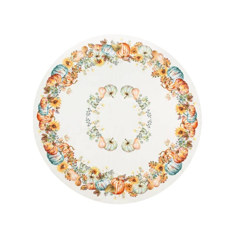 Laural Home Harvest Sun 70 in Round Tablecloth - 70 in Round