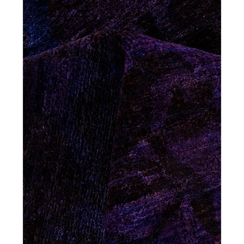 Overdyed One-of-a-Kind Hand-Knotted Area Rug - Purple - 8' 2" x 9' 10"