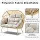 preview thumbnail 4 of 23, Gymojoy Double Wicker Egg Chair Outdoor Oversized Egg Chair