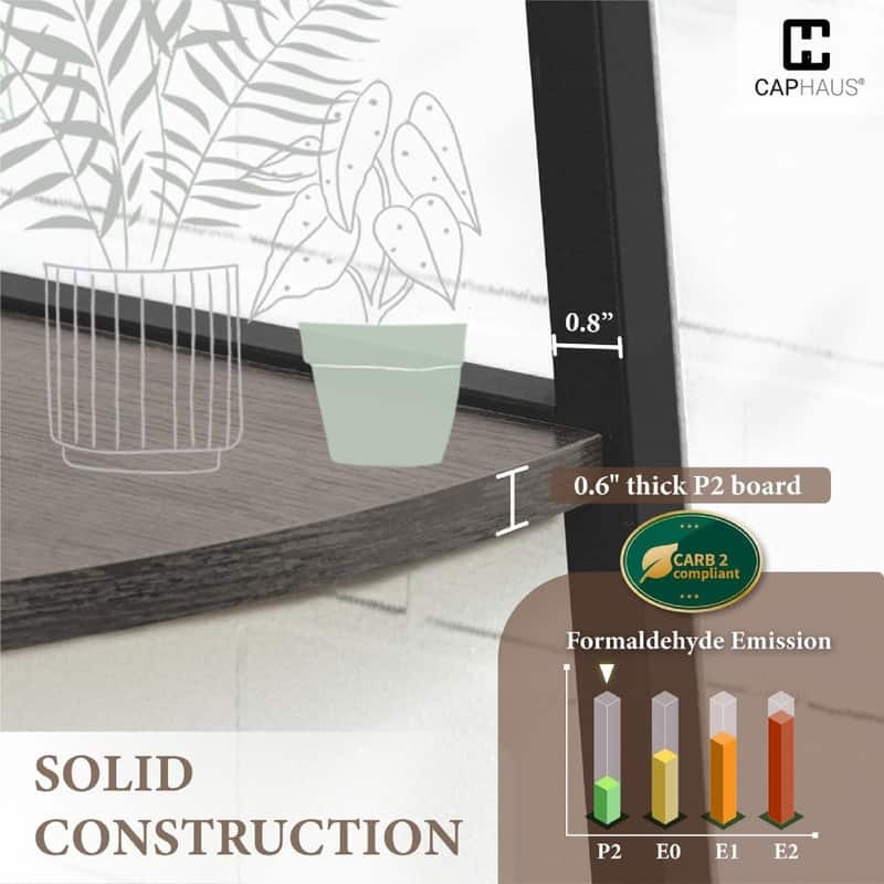 Corner Shelf Stand - 17.7"D x 17.7"W x 70"H