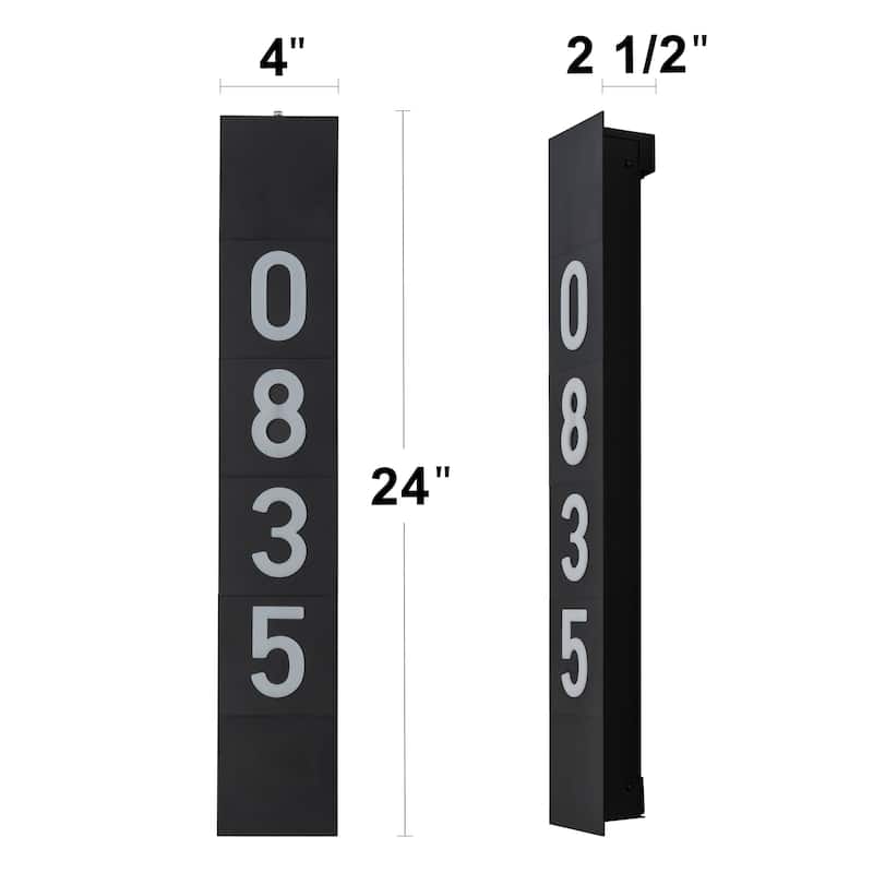C Cattleya Integrated LED Dusk to Dawn Outdoor Wall Light With Door Number