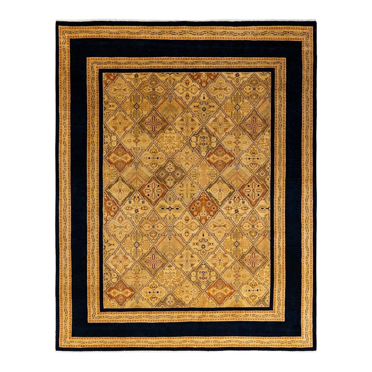Overton Hand Knotted Wool Vintage Inspired Traditional Ottoman Multi Area Rug - 8' 2" x 10' 2"